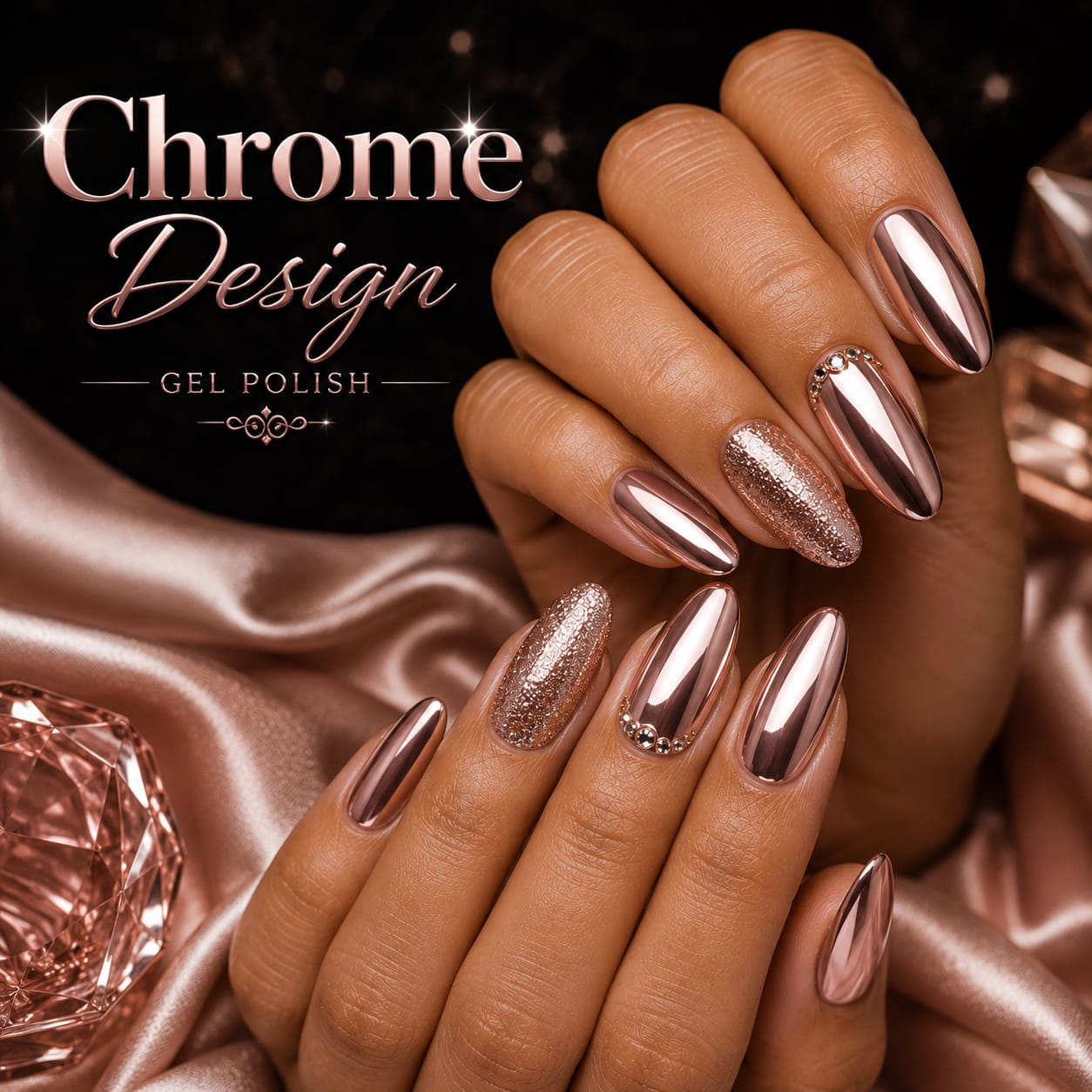 Chrome nail design