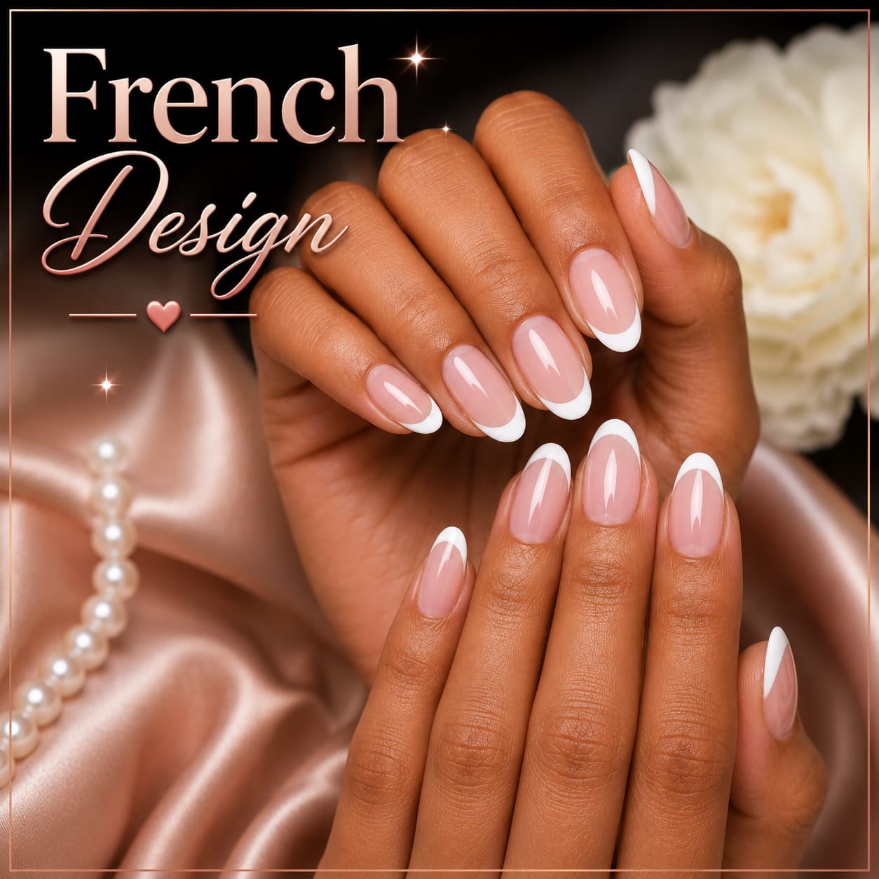 French tips nail design